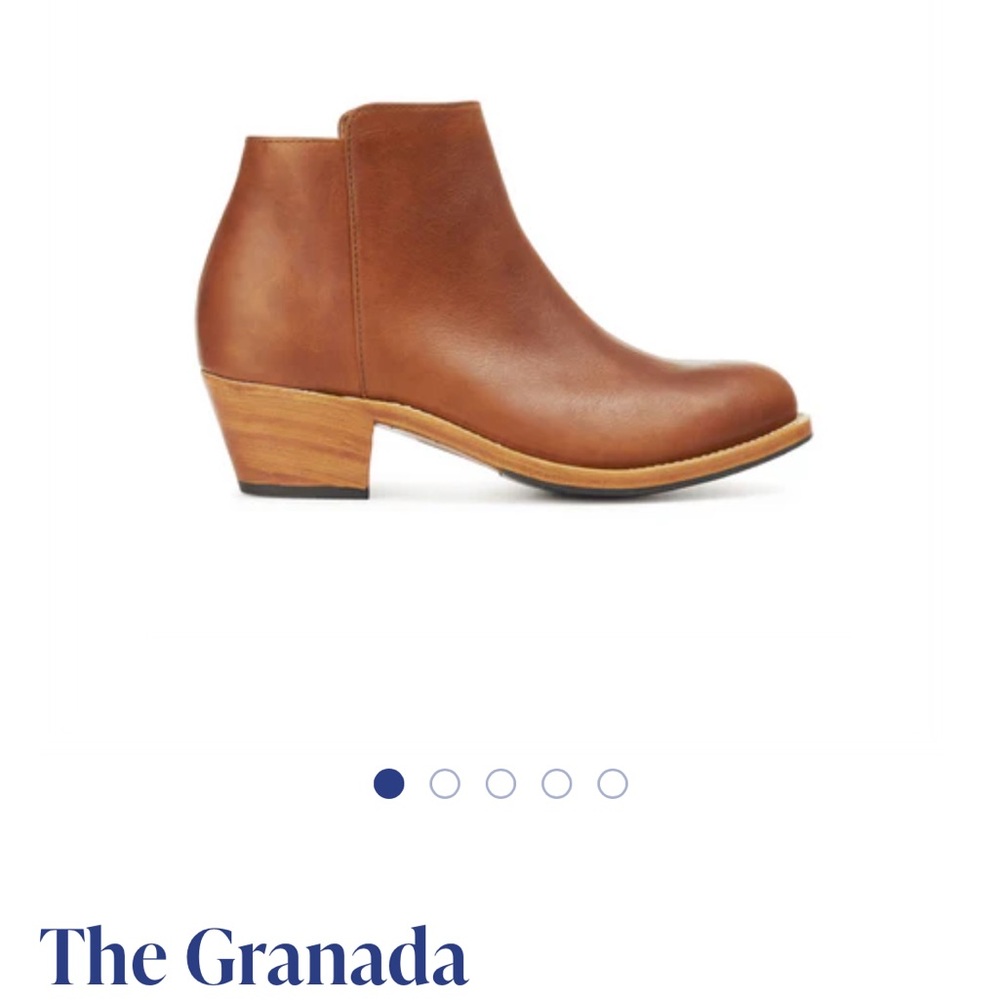 Adelante Granada - Classic Tan Leather Ankle Boots - Size 8.5E